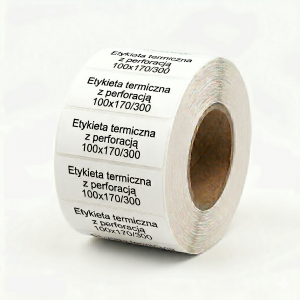 Etykieta termiczna z perforacja 100x170/300